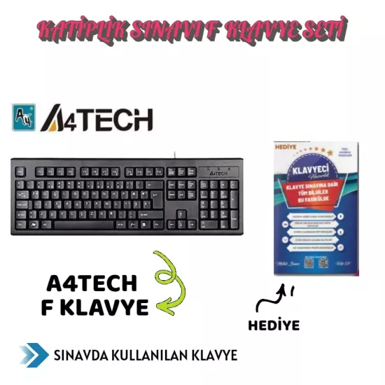 A4TECH F KLAVYE - KATİPLİK SINAVI F KLAVYE SETİ- 2025 Alımları İçin Özel Kaynak