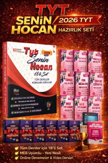 ⚡ 2026 YKS KAMPI-YKS Özel Hazırlık-18’li Set (11+7 Hediyeli)