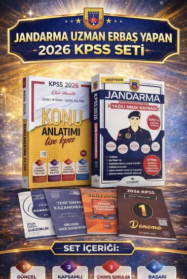2026 Jandarma Uzman Erbaş Yapan KPSS Set 