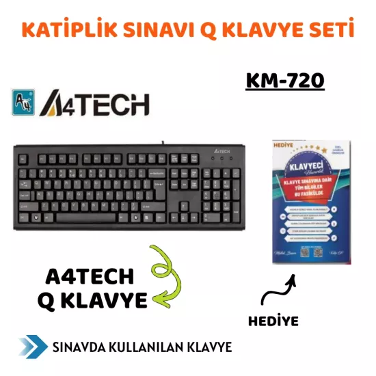 A4TECH Q KLAVYE - KATİPLİK SINAVI Q KLAVYE SETİ- 2025 Alımları İçin Özel Kaynak