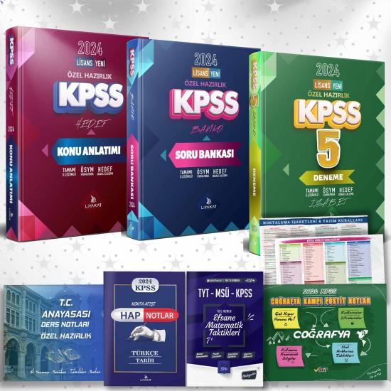 LİSANS EFSANE 8 Lİ SET KPSS KONU ANL + SORU BANK + 5 DENEME - Hedef Odaklı Çalışma Kitabı - 2024 KPSS Özel Hazırlık