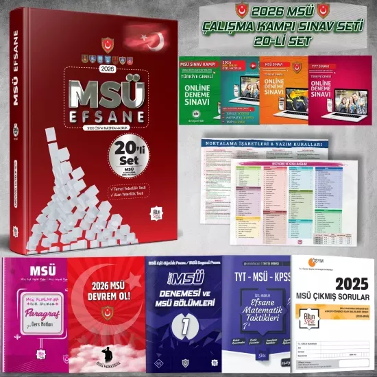 MSÜ 20’li Efsane Set - 2026 MSÜ Özel Hazırlık - Altın Seri Yayınları