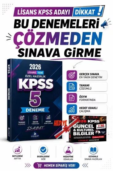 LİSANS KPSS Tamamı çözümlü 5 Deneme