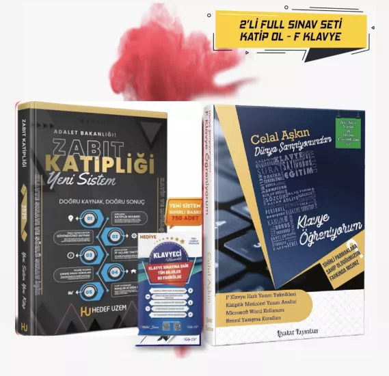 2’li Sınav Seti Katip OL- Dünya Şampiyonundan F Klavye Öğreniyorum