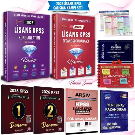 2026 LİSANS KPSS ÇALIŞMA KAMPI SETİ - HEDEF ODAKLI ÇALIŞMA SETİ- 2026 KPSS Özel Hazırlık