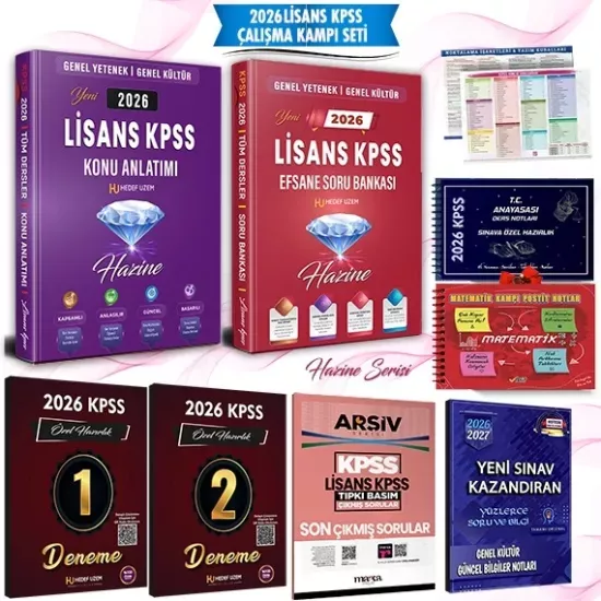 2026 LİSANS KPSS ÇALIŞMA KAMPI SETİ - HEDEF ODAKLI ÇALIŞMA SETİ- 2026 KPSS Özel Hazırlık