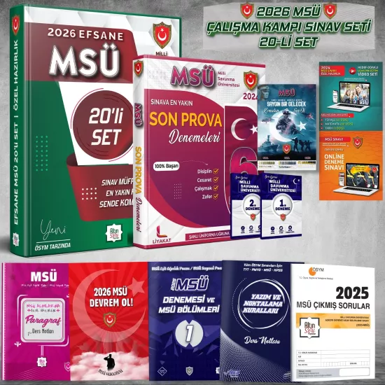 MSÜ 22’li Efsane Set - 2026 MSÜ Özel Hazırlık - Altın Seri Yayınları