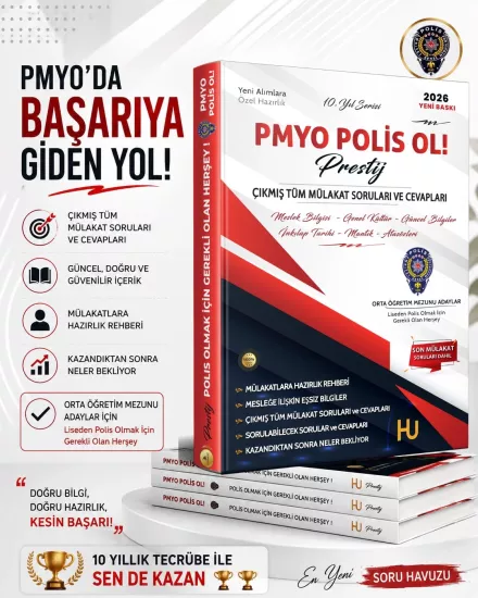 3250 POLİS ALIMI ÖZEL - PMYO POLİS OL HAZIRLIK SETİ (2026) (Parkur Video Hazırlık Seti Hediyeli)