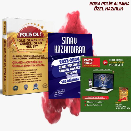 POLİS OL REHBER GOLD (Polis Olmak İçin Gerekli Olan Bilgiler) 2024 Alımları İçin Özel Kaynak (Video Hazırlık Seti Hediyeli)
