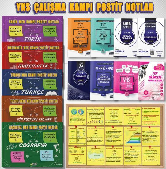  20246YKS MEB KAMPI POSTİT NOTLAR - 2026 YKS Özel Hazırlık-14’lüSet (PANO HEDİYELİ) 