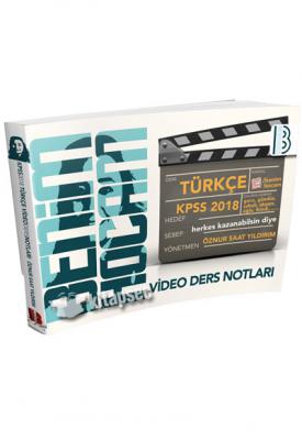 2018 KPSS Türkçe Video Ders Notları Benim Hocam Yayınları