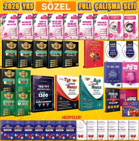 ÖSYM7BİZİ Özel Set 2026 AYT Sözel Konu ve Soru Seti (17’li+10’lu+7’li+3’lü Set)