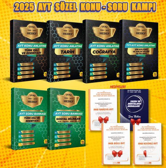 2026 AYT Sözel Konu ve Soru Seti (6’lı+3’lü Set) - 2026 AYT Özel Hazırlık - Hedef Serisi 