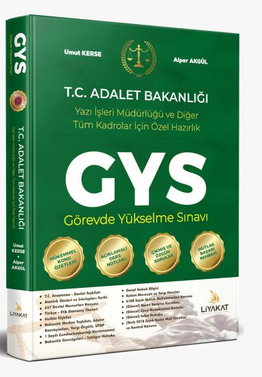 2023 Adalet Bakanlığı Görevde Yükselme ve Ünvan Değişikliği Konu Anlatımlı Sorular Liyakat Yayınları