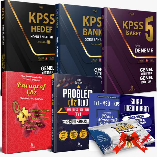 MEGA 5 Lİ SET KPSS KONU ANL + SORU BANK + 5 DENEME + PARAGRAF ÇÖZ + PROBLEM ÇÖZÜLDÜ - Hedef Odaklı Çalışma Kitabı - 2023 KPSS Özel Hazırlık