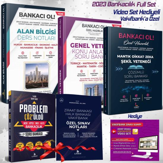 BANKACI OL EFSANE FUL SINAV SETİ - ALAN BİLGİSİ + GENEL YETENEK GENEL + MANTIK DİKKAT ZEKA VE ŞEKİL YETENEĞİ
