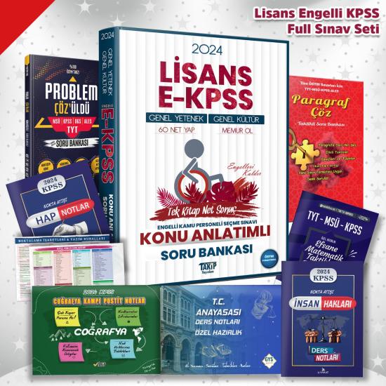 FULL ENGELLİ KPSS LİSANS EFSANE 9LU SET KPSS KONU ANL + SORU BANK + 5 DENEME - Hedef Odaklı Çalışma Kitabı - 2024 KPSS Özel Hazırlık