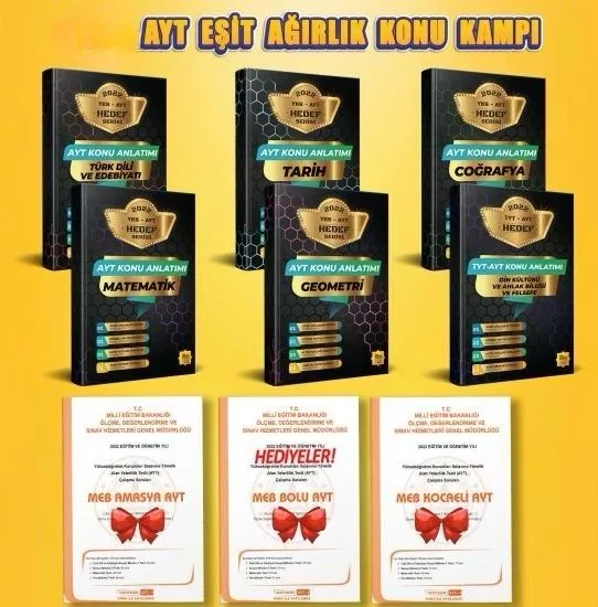 2027 AYT Eşit Ağırlık Konu Anlatımı Seti (6’lı Set) - 2027 AYT Özel Hazırlık - Hedef Serisi 