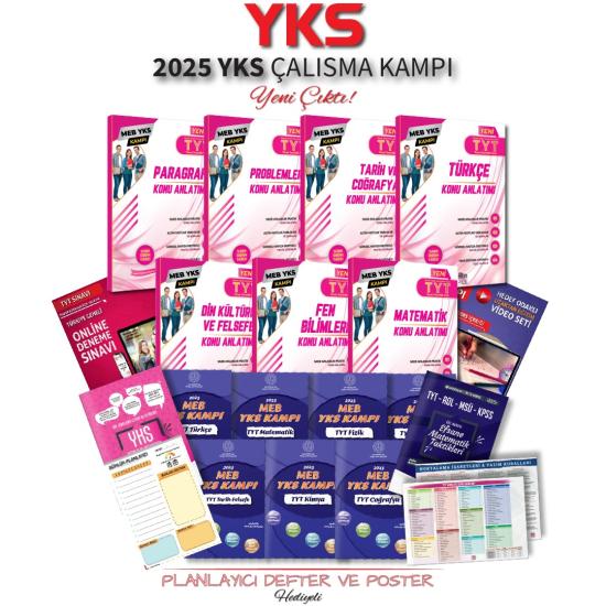 ⚡ 2024 YKS KAMPI-YKS Özel Hazırlık-18’li Set (11+7 Hediyeli)